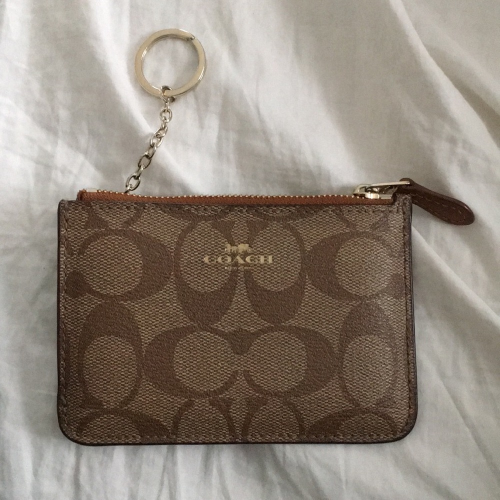 Coach zipper wallet with key ring